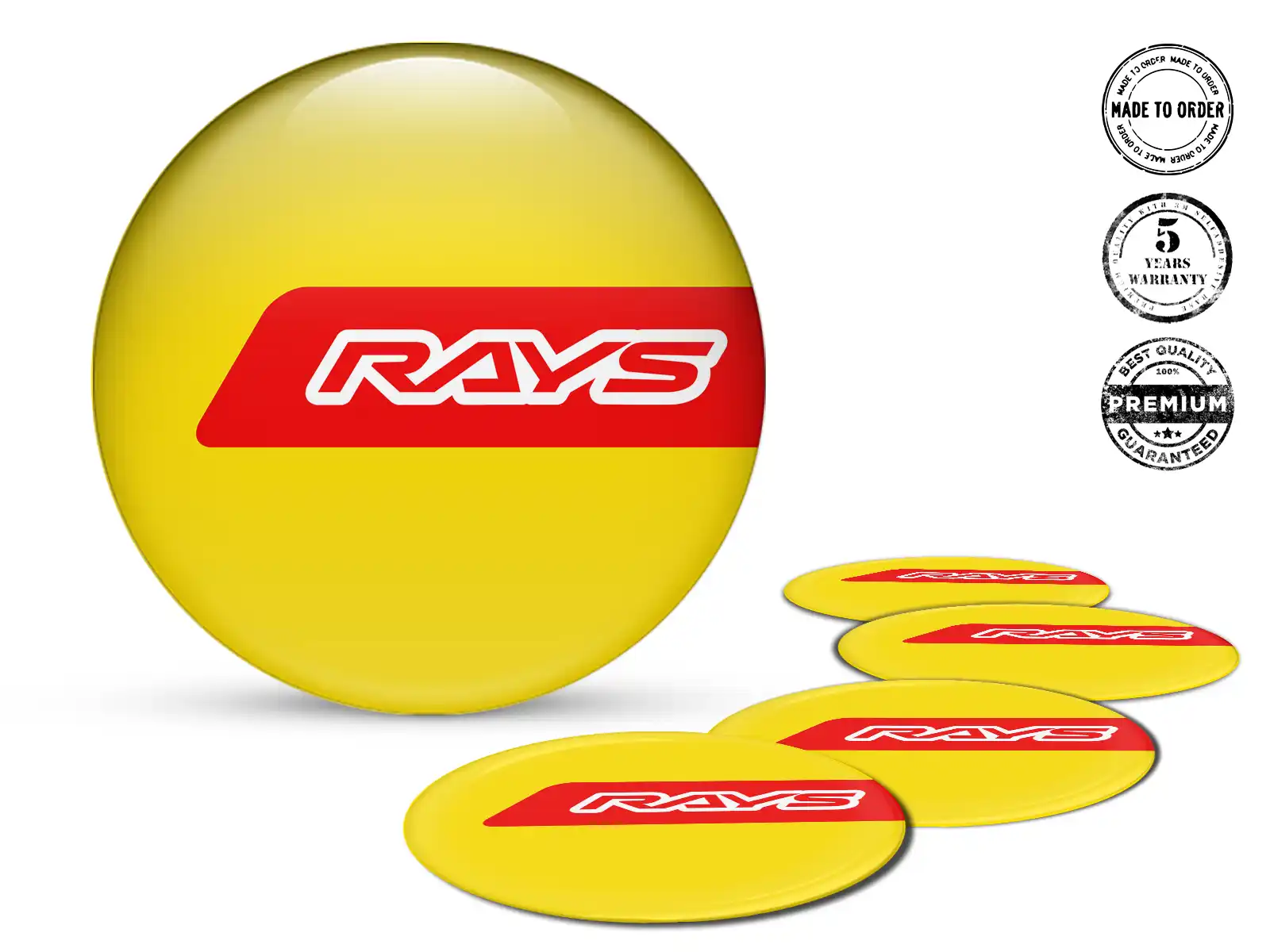 Rays Silikon-Sticker Stil Felgenplaketten für Autos
